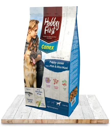 HobbyFirst Canex Puppy-Junior Vis & Rijst Maxi 12Kg