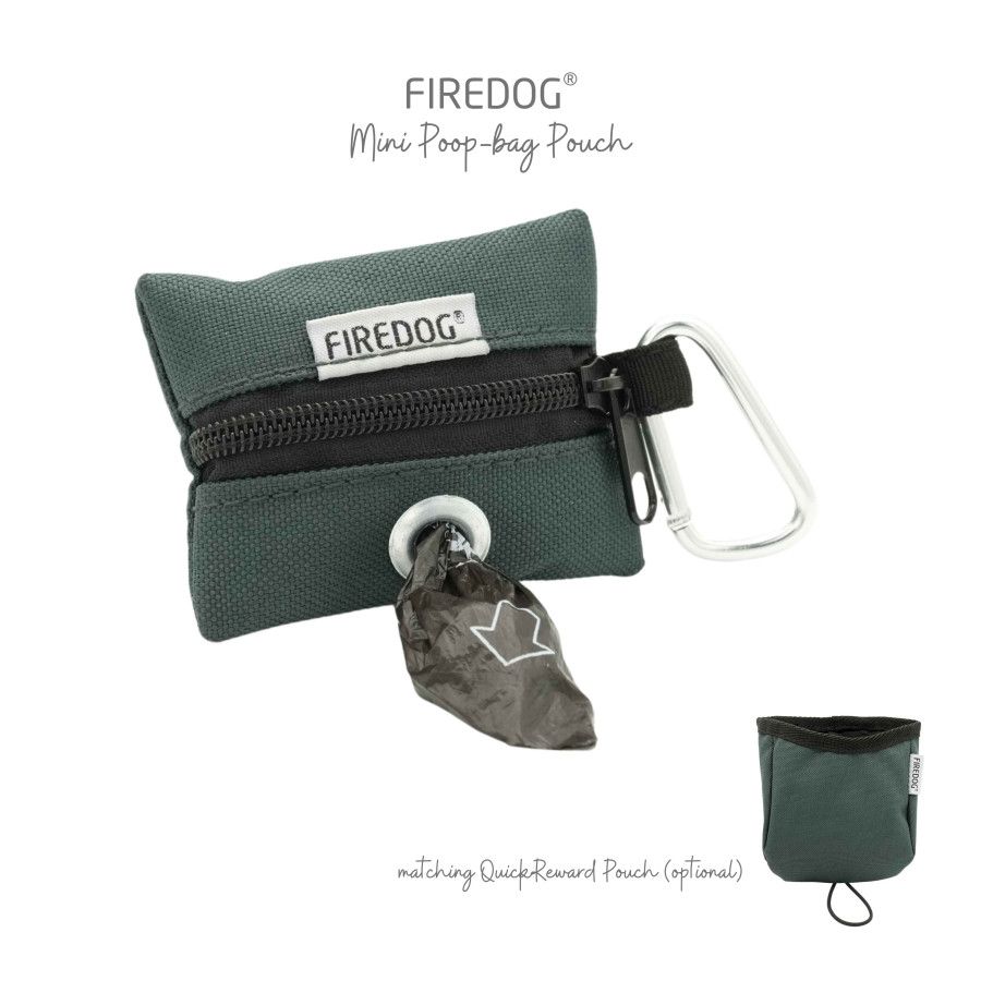 Firedog Mini Poepzakjeshouder Nylon Donkergrijs