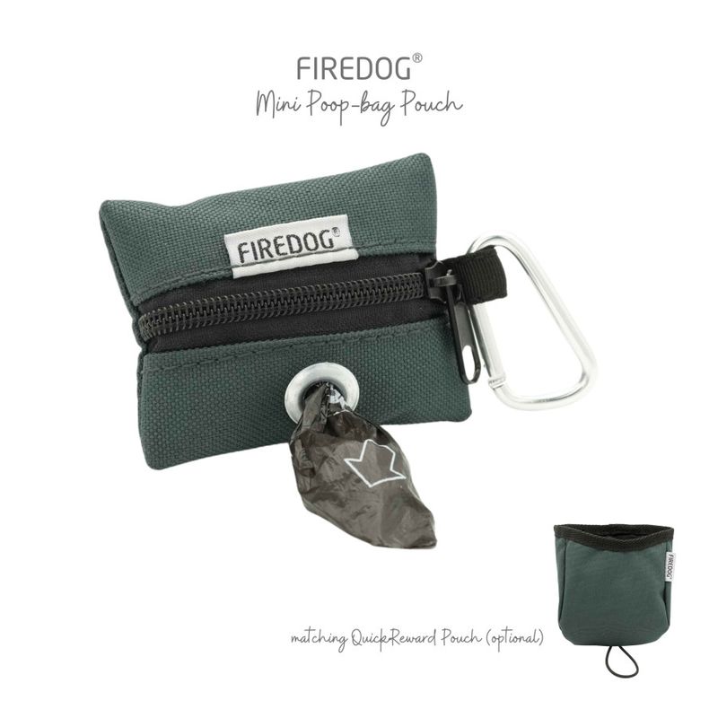 Firedog Mini Poepzakjeshouder Nylon Donkergrijs