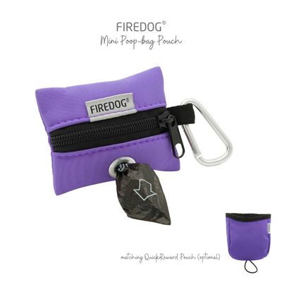 Firedog Mini Poepzakjeshouder Softshell Paars Firedog Mini Poepzakjeshouder Softshell Paars