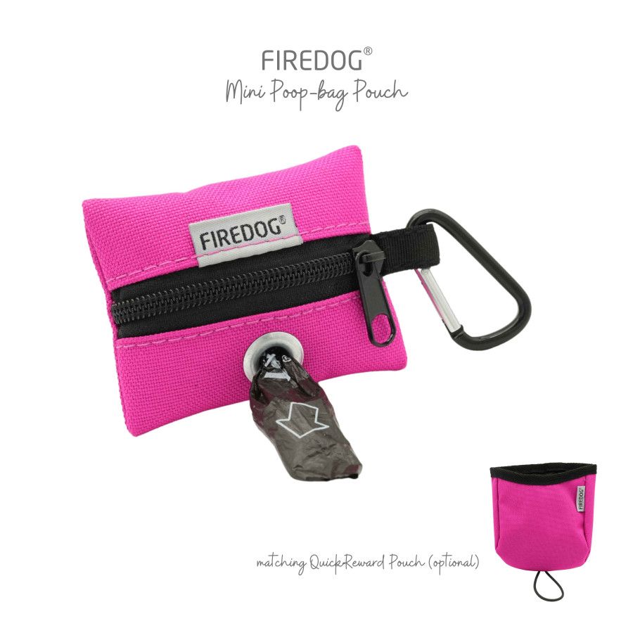 Firedog Mini Poepzakjeshouder Nylon Roze