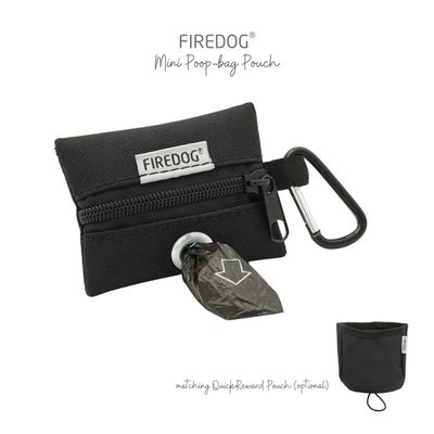 Firedog Mini Poepzakjeshouder Nylon Zwart