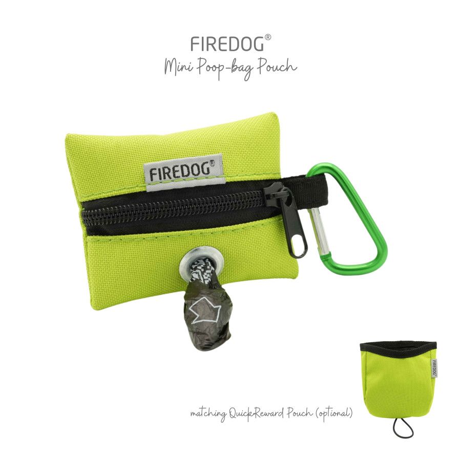 Firedog Mini Poepzakjeshouder Nylon Neon Groen