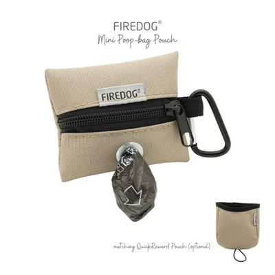 Firedog Mini Poepzakjeshouder Nylon Beige Firedog Mini Poepzakjeshouder Nylon Beige
