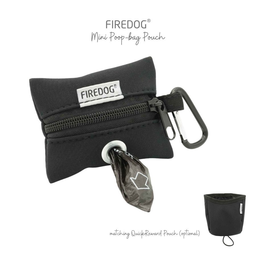 Firedog Mini Poepzakjeshouder Softshell Zwart Firedog Mini Poepzakjeshouder Softshell Zwart