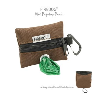 Firedog Mini Poepzakjeshouder Nylon Bruin