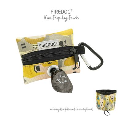 Firedog Mini Poepzakjeshouder Nylon Honden Geel