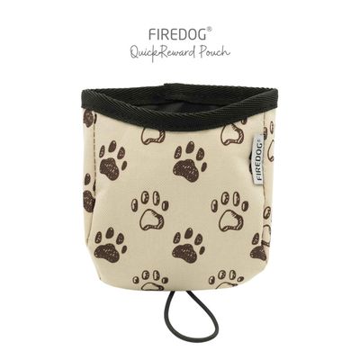 Firedog QuickReward Beloningstasje Nylon Hondenpootjes Beige