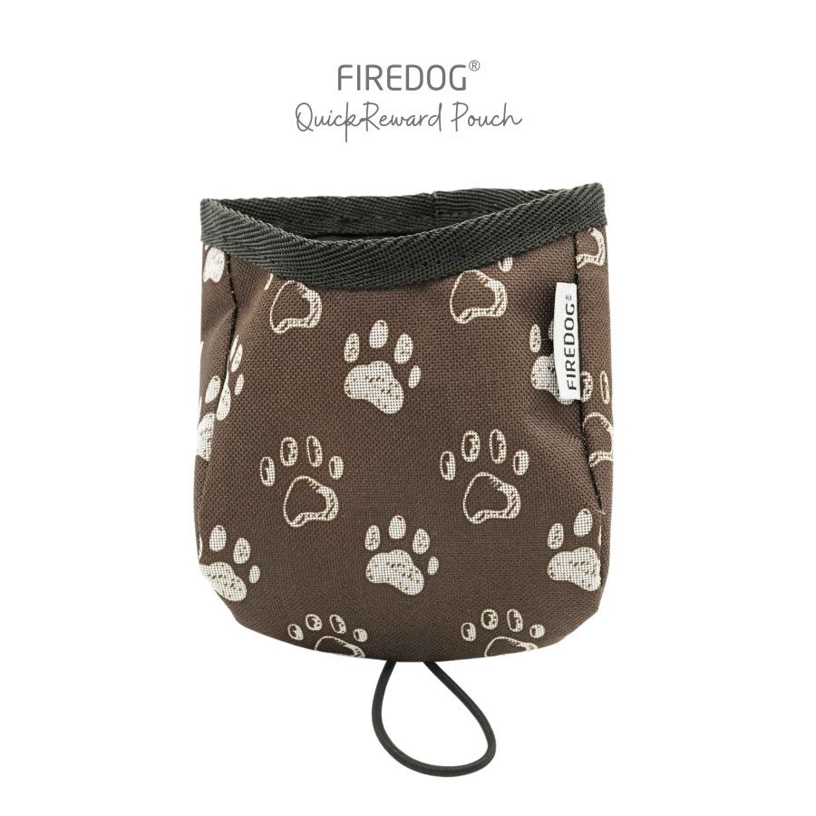 Firedog QuickReward Beloningstasje Nylon Hondenpootjes Bruin
