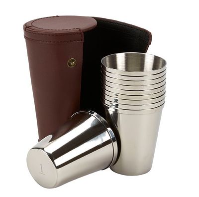 Bisley Genummerde Beker Set Leder Bruin