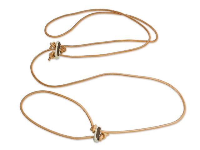 Mystique Hunting Leash Silent Rond Leder 6MM Natuur