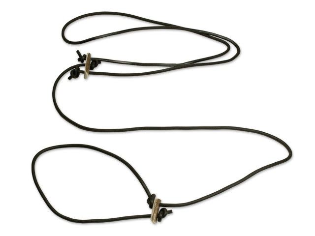Mystique Hunting Leash Silent Rond Leder 6MM Bruin
