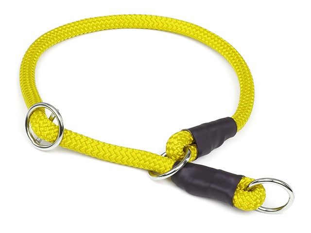 Mystique Halsband Nylon Met Stopper 8MM Neon Geel