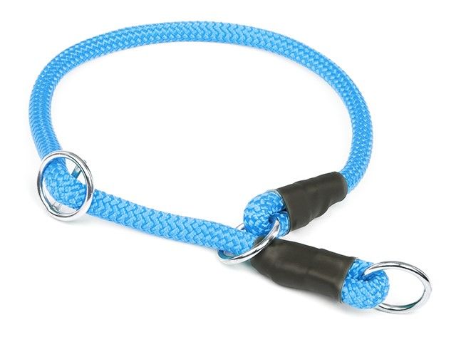 Mystique Halsband Nylon Met Stopper 8MM Lichtblauw