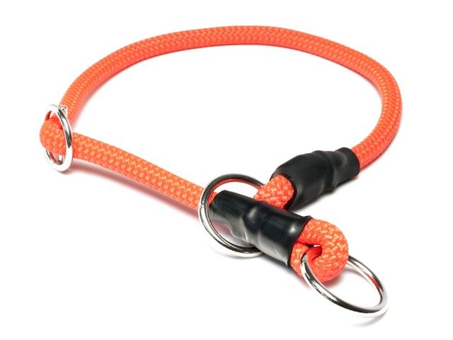 Mystique Halsband Nylon Met Stopper 8MM Neon Oranje