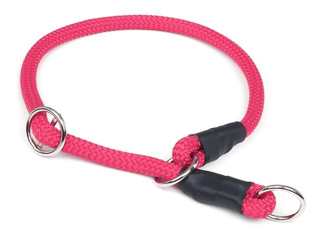 Mystique Halsband Nylon Met Stopper 8MM Roze