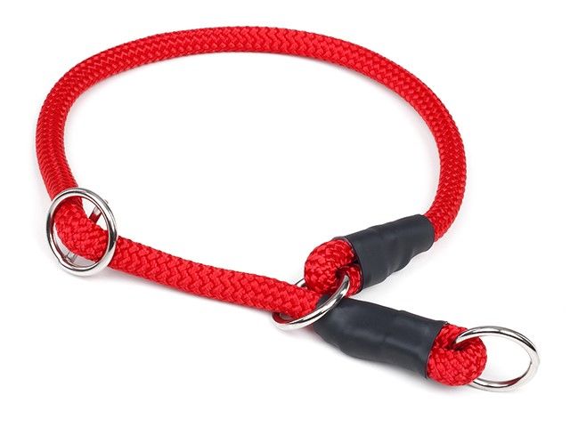 Mystique Halsband Nylon Met Stopper 8MM Rood