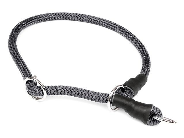 Mystique Halsband Nylon Met Stopper 8MM Grijs