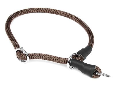 Mystique Halsband Nylon Met Stopper 8MM Bruin