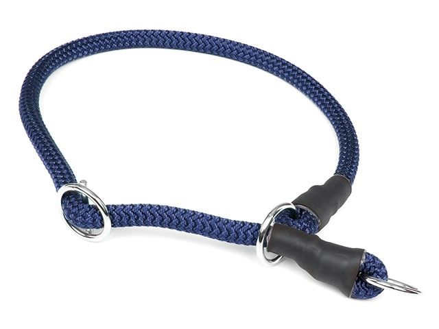 Mystique Halsband Nylon Met Stopper 8MM Blauw