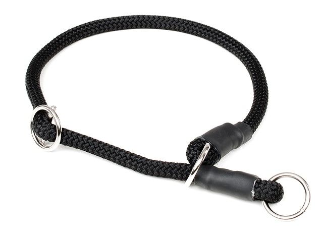 Mystique Halsband Nylon Met Stopper 8MM Zwart