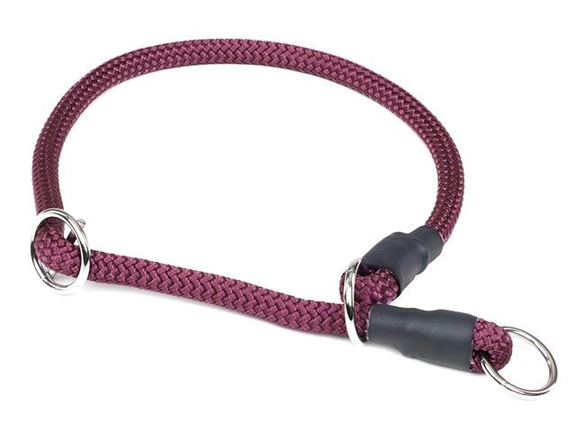 Mystique Halsband Nylon Met Stopper 8MM Wijnrood