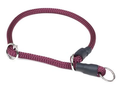 Mystique Halsband Nylon Met Stopper 8MM Wijnrood