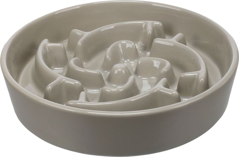 Flamingo Eetpot Slow Feeder Cena Rond Taupe 20,5CM