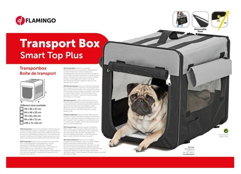 Flamingo Transportbox Smart Top Plus Grijs/Zwart