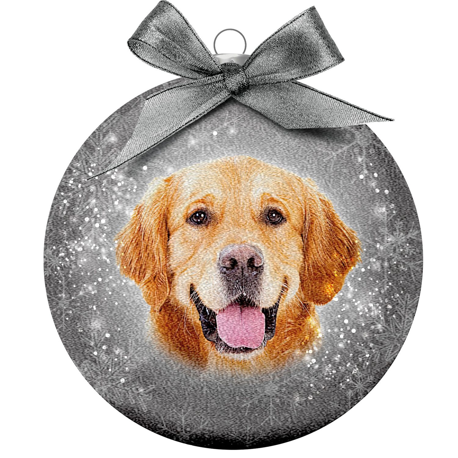 Kerstbal Frosted Golden Retriever Grijs Kerstbal Frosted Golden Retriever Grijs