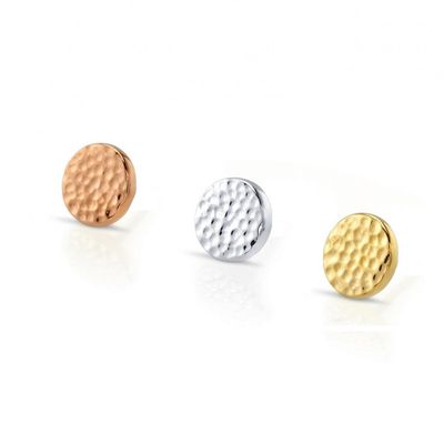 BVLA Pin - Hammered Disk, Size: 2mm, Color: YG