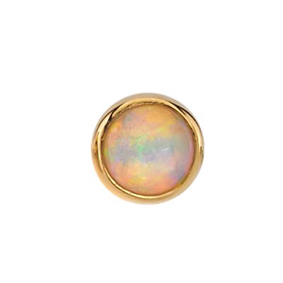 BVLA Pin - Cup w/ Synth. White Opal Cabochon