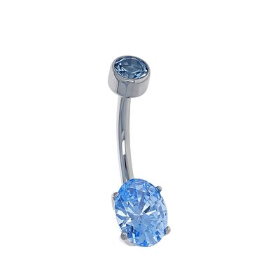 Ti Navel Curve - Oval Set
