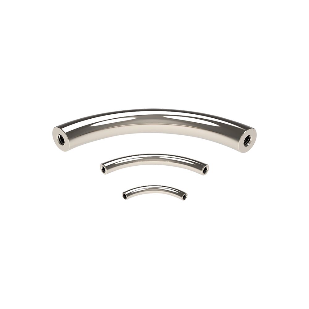 Ti Threaded Curved Barbell Shaft (CRV) 12g