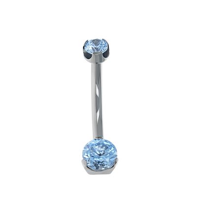 Ti Navel Curve - Prong Set