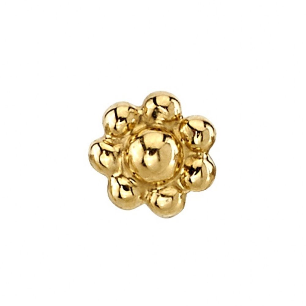 BVLA Pin - 7 Bead Flower Cluster, Size: 4mm, Color: YG