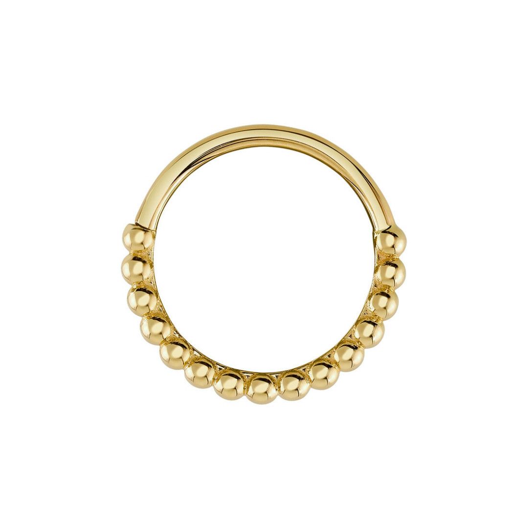 BVLA Seam Ring - Oaktier 18g, Size: 1/4&quot;, Color: YG
