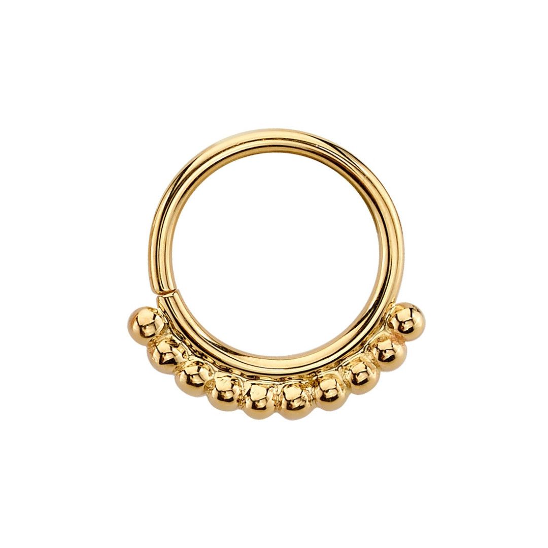 BVLA Seam Ring - Latchmi 18g, Size: 1/4&quot;, Color: YG