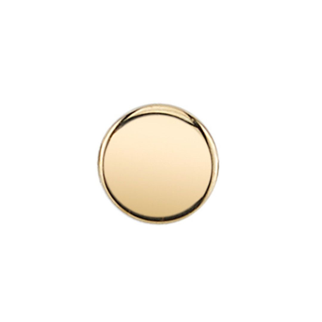 BVLA Threaded End - High Polish Disk, Gauge: 18g/16g, Size: 3mm, Color: YG