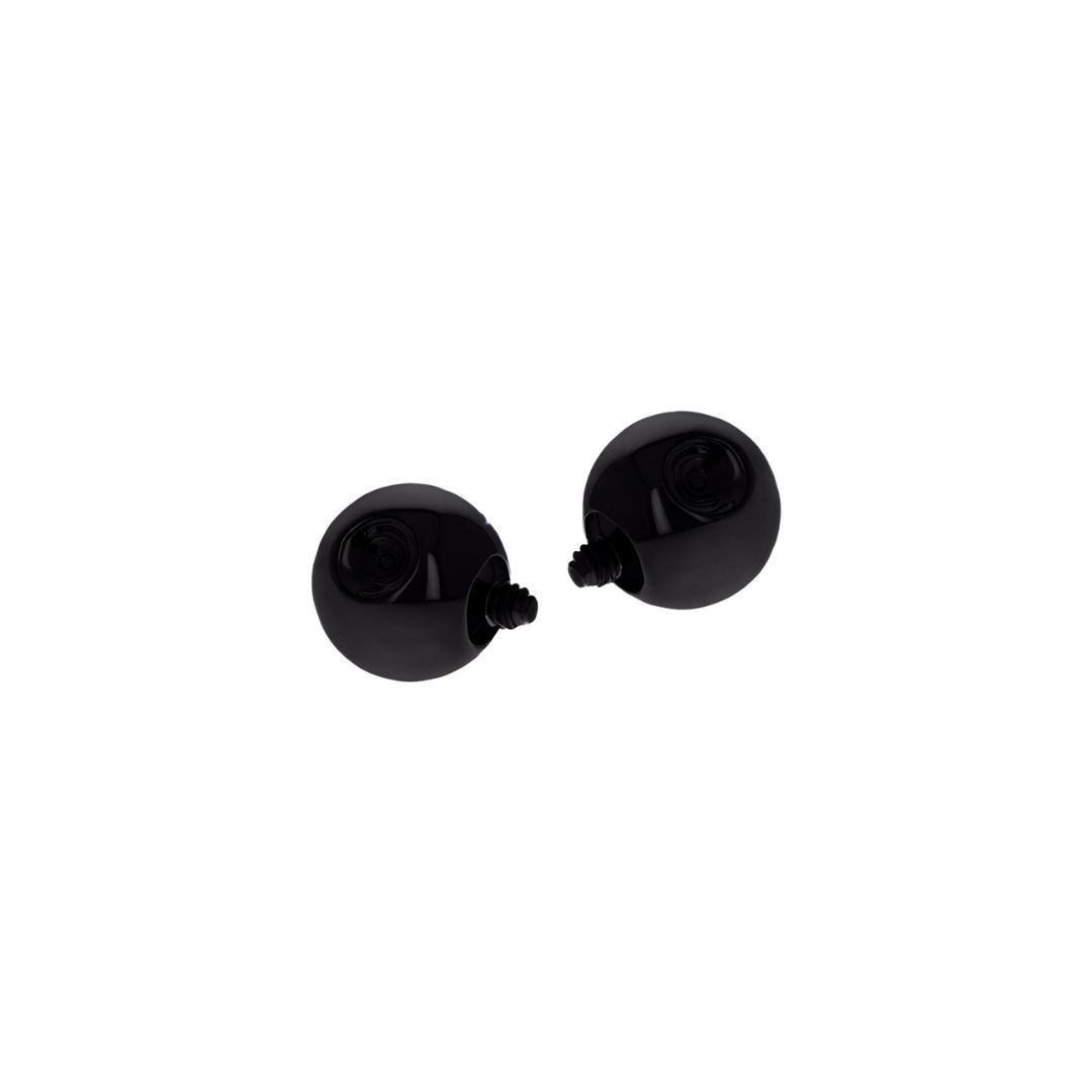 Black Niobium Threaded Ball, Gauge: 16g, Size: 1/8&quot;