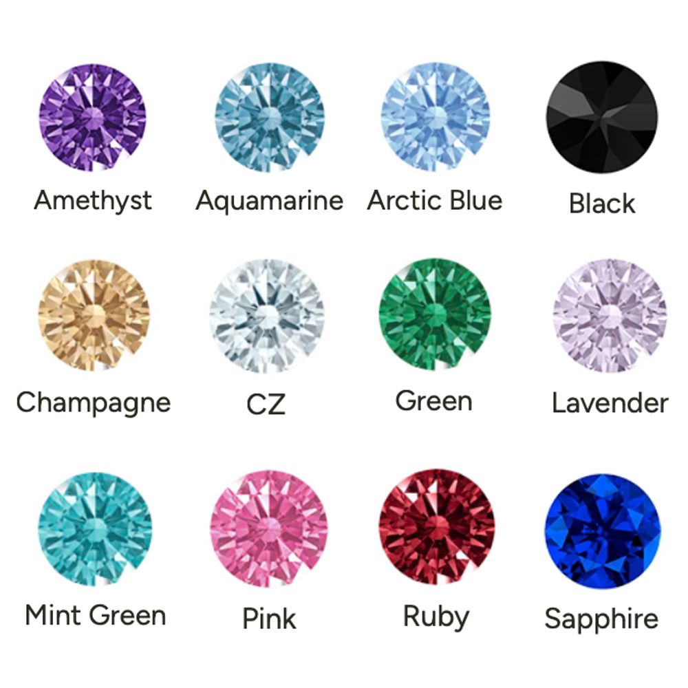 Anatometal Threaded - Titanium Navel Curve Prong Set, Color: Sapphire (SA), Size: 14g 1/4&quot;