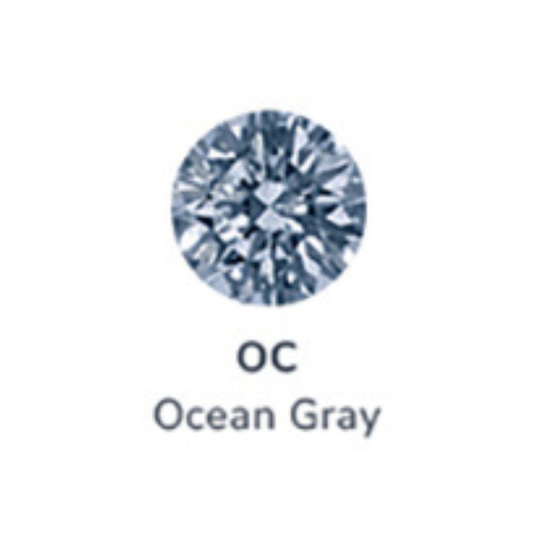 NeoMetal Pin - Titanium Duet Gem, Color: Ocean Grey (OC), Size: 1.5mm