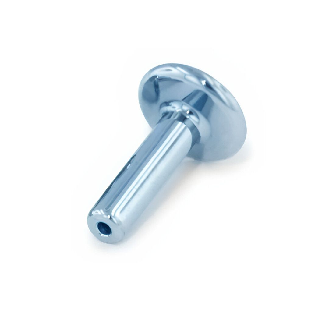 NeoMetal Pin - Titanium Labret Post 12g, Length: 5/32&quot; (ice blue), Disk Size: 5mm