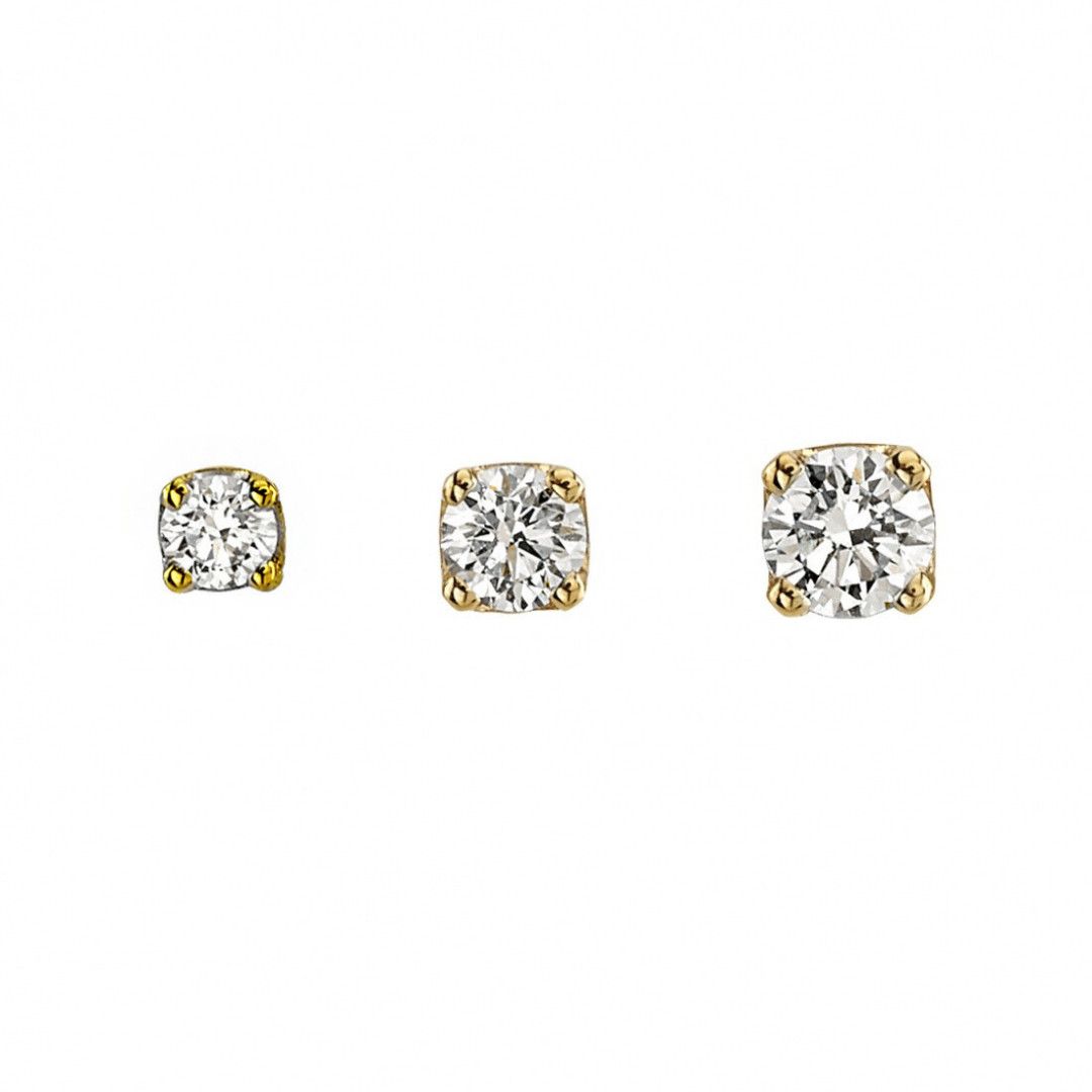 BVLA Pin - White CZ Prong, Size: 1.5mm, Color: YG