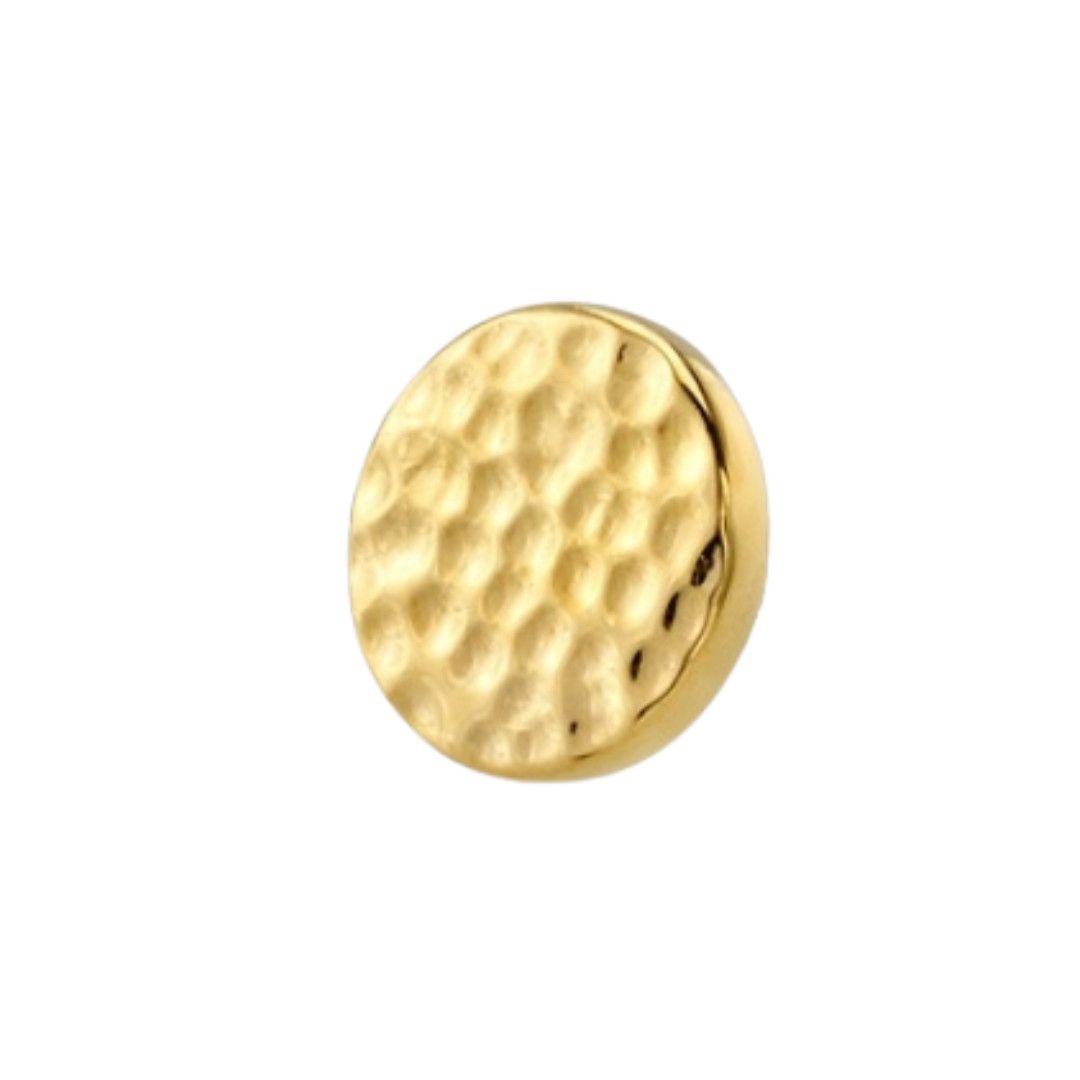 BVLA Pin - Hammered Disk, Size: 2mm, Color: YG