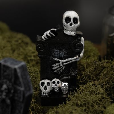 BVLA Pin - Flat Back Skull 7X4mm