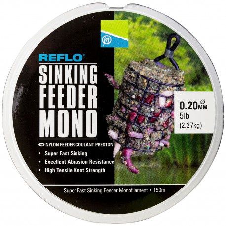 0.20MM REFLO SINKING FEEDER MONO - 150M SPOOL - 5lb