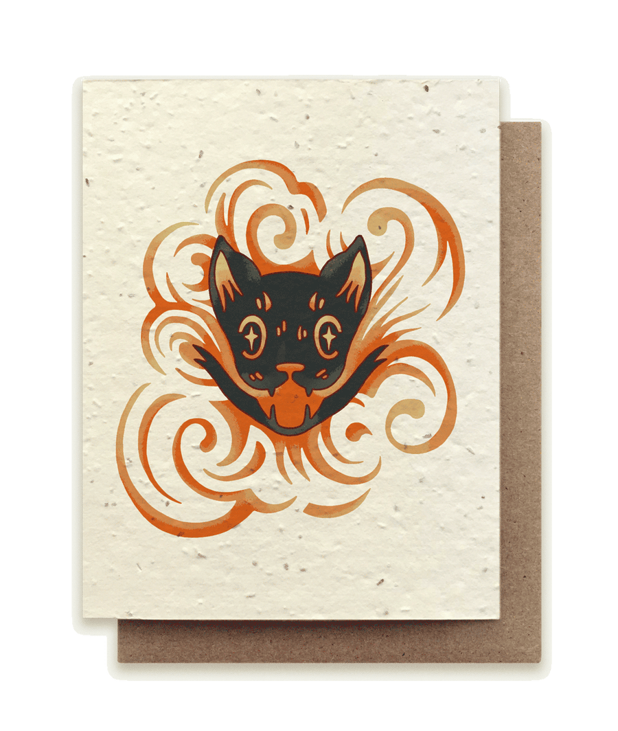 The Bower Studio Seed Card Halloween Black Cat