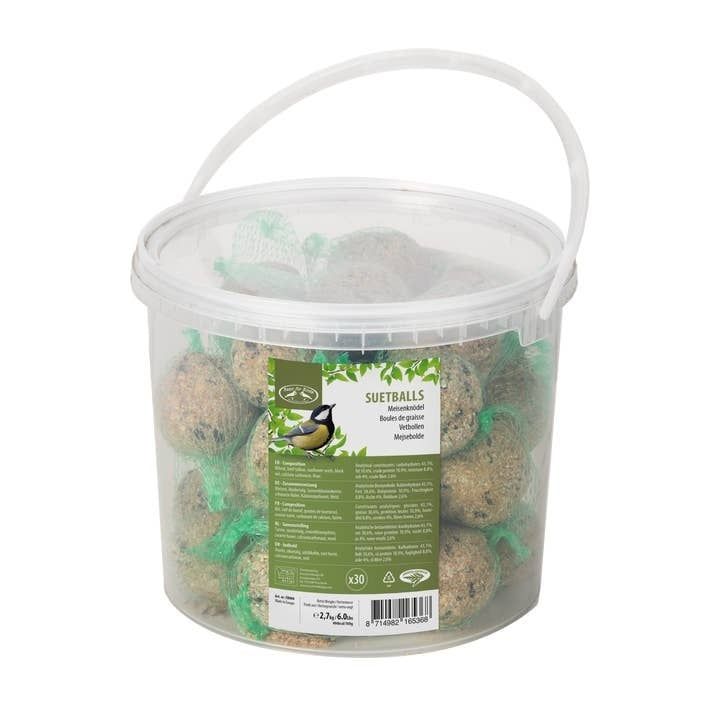 Suet Balls in Bucket w/net