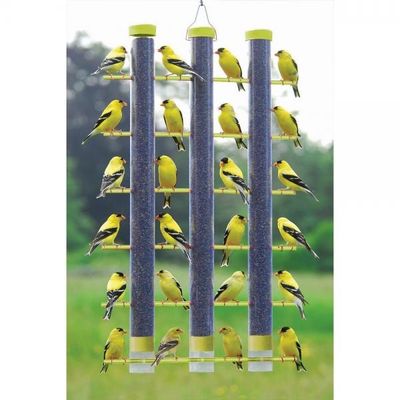 3 TUBE FINCH FEEDER - YELLOW